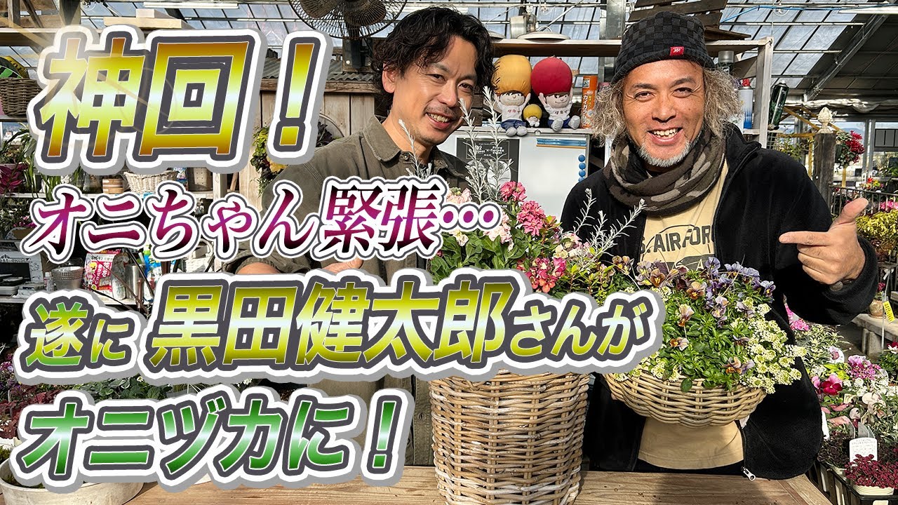 夢の共演！遂に黒田健太郎さん登場⭐オニちゃん憧れの先輩と一緒に寄せ植え♫