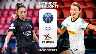 PSG vs OH Leuven Extended Highlights UWCL League Phase MD 5 CBS Sports Golazo