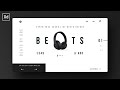 Beats Website Redesign in Adobe XD | Tutorial