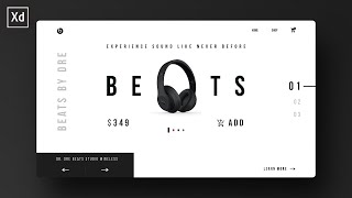 Beats Website Redesign in Adobe XD | Tutorial