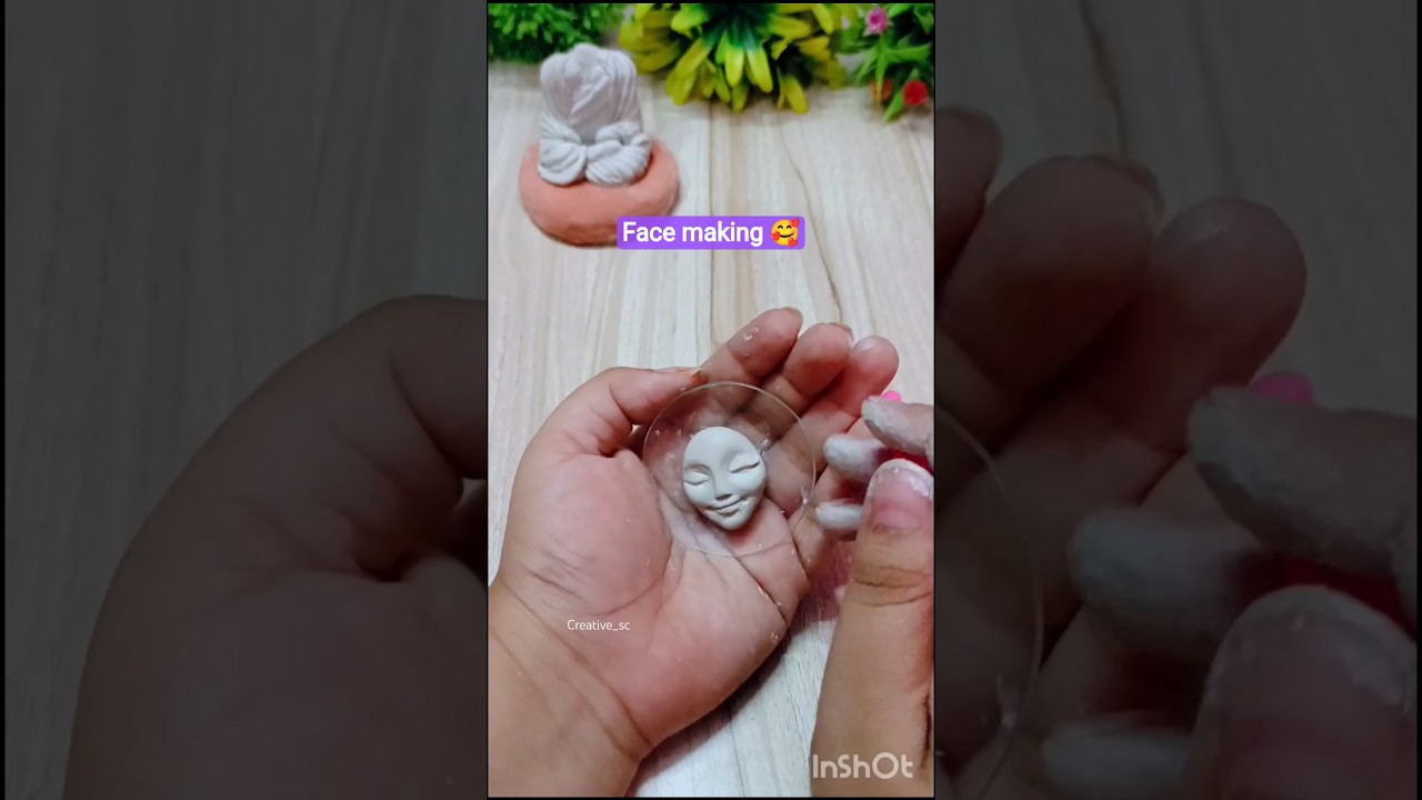 DIY How to make face with clay/buddha face making using moulding clay 
