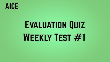 AICE Evaluation Quiz Weekly Test #1 #ALX AI Career Essentials