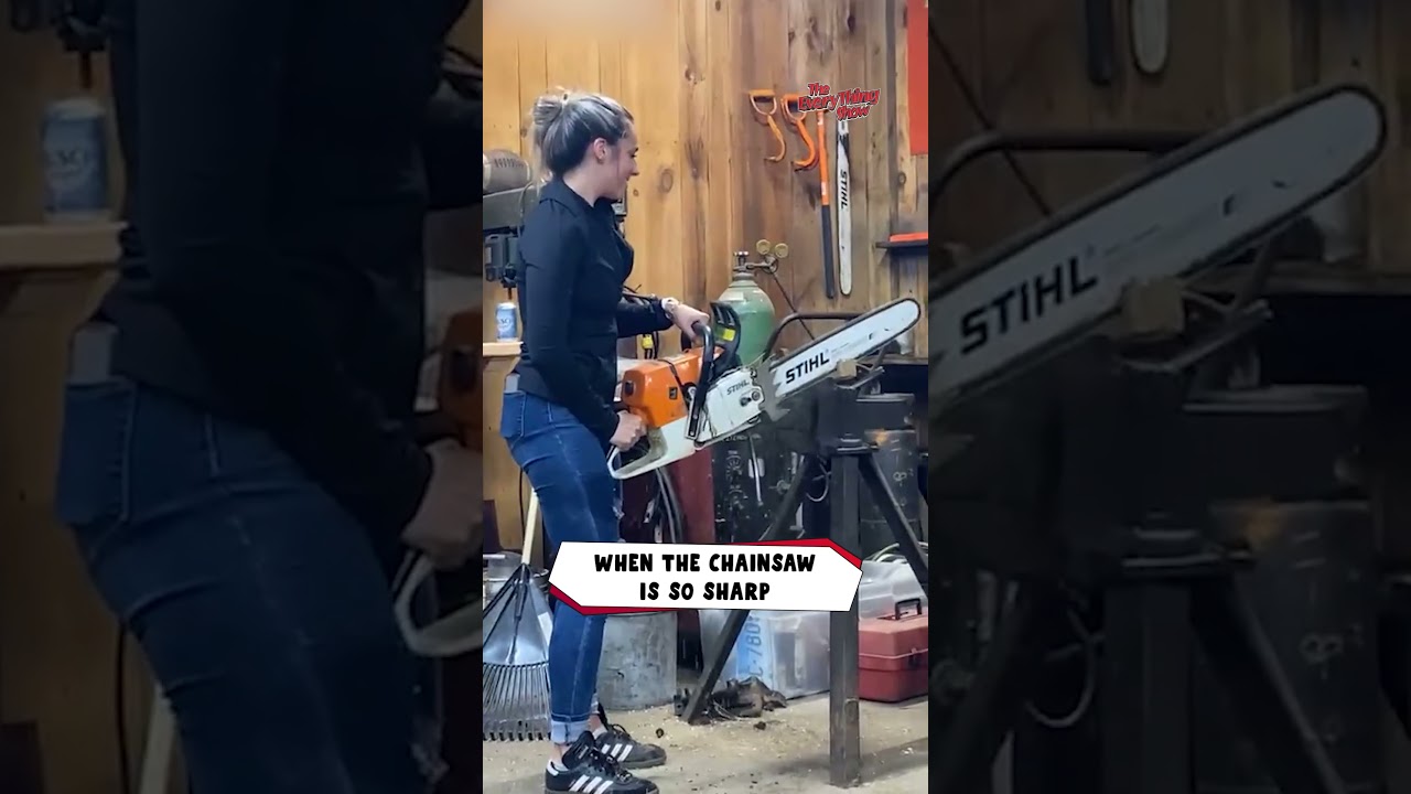 Chainsaw Fail Caught on Camera! 😱🪚😂