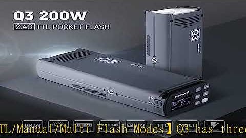NEEWER Q3 200Ws 2.4G TTL Flash (2nd Version), 1/8000 HSS Strobe Light Photography Monolight with QP