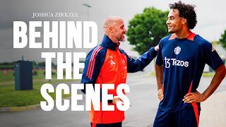 Joshua Zirkzees First Time At Old Trafford & Meeting Ten Hag