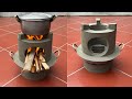 Creative And Simple - Ideas Of Making A Firewood Stove From An Old Iron Pan