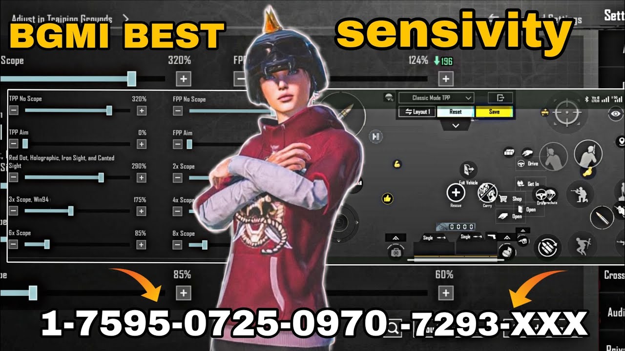 NEW UPDATE 4.2🔥BEST SENSITIVITY CODE + CONTROL SETTINGS BGMI/PUBG MOBILE