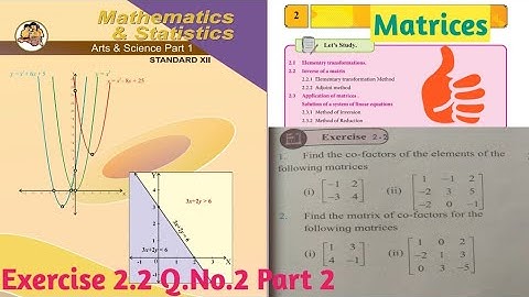 Chapter Matrices|class 12 math|Exercise 2.2|Q.No.2|Part-2|Maharashtra State board|new syllabus 2020