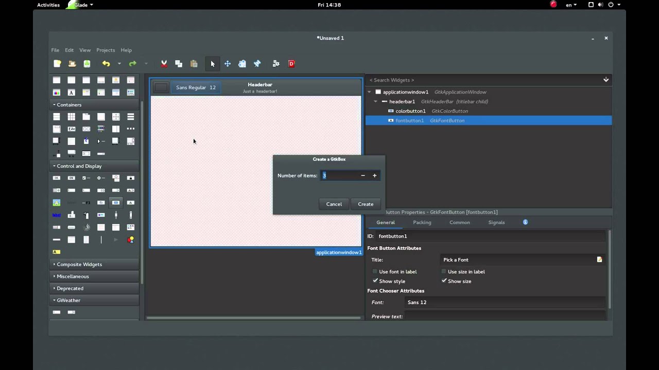 Headerbars with Glade (Nov 7)