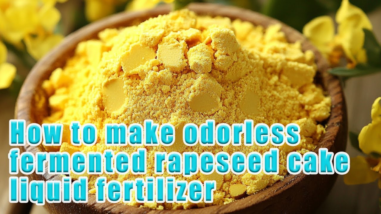 How to make odorless fermented rapeseed cake liquid fertilizer - YouTube