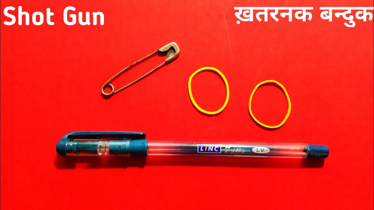 how to make a gun shot gun slingshot pen gun shotgun kaise