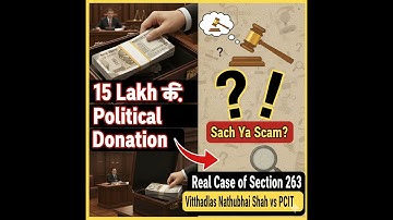 15 Lakh Ki Political Donation Sach Ya Scam? | Real Case of Section 263 | By Naitik Shah.