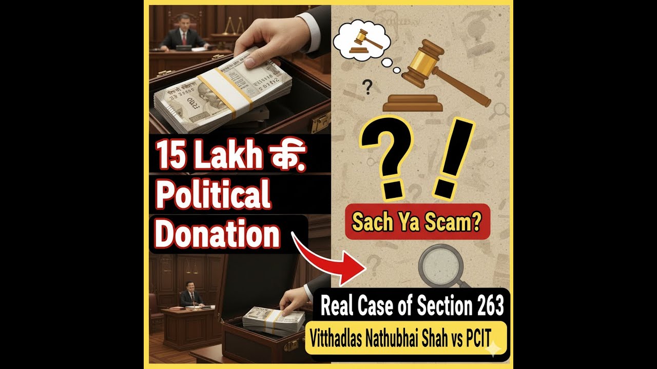 15 Lakh Ki Political Donation Sach Ya Scam? | Real Case of Section 263 | By Naitik Shah.