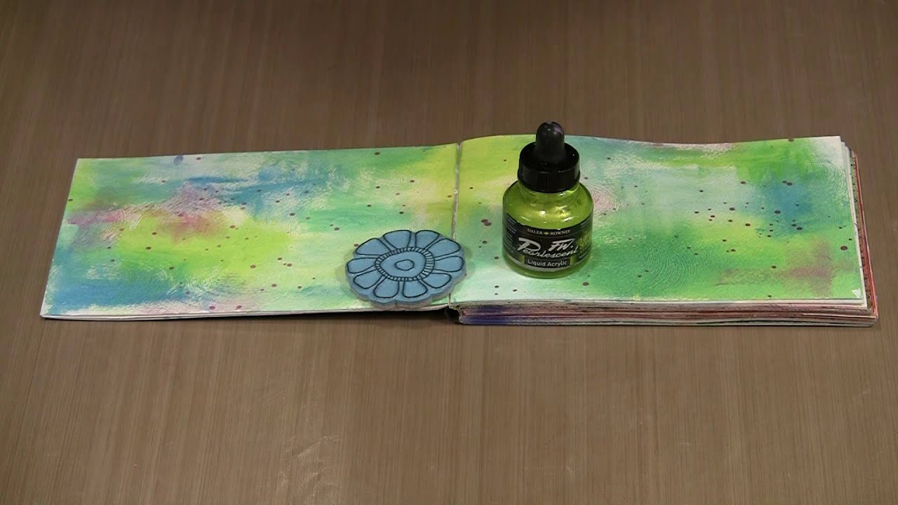 Airbrushing with pearlescent acrylic ink