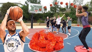 4 Point Shot Challenge w\/ HOTTEST WINGS FORFEIT ft. 2HYPE!