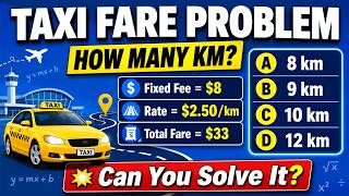 Taxi Fare Word Problem | Solve for the Distance