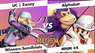 Monday Night Mayhem #4 - Winners Semifinals - Zaney (Sheik) vs. Alphabot (DK/Mario/K. Rool) - SSBU