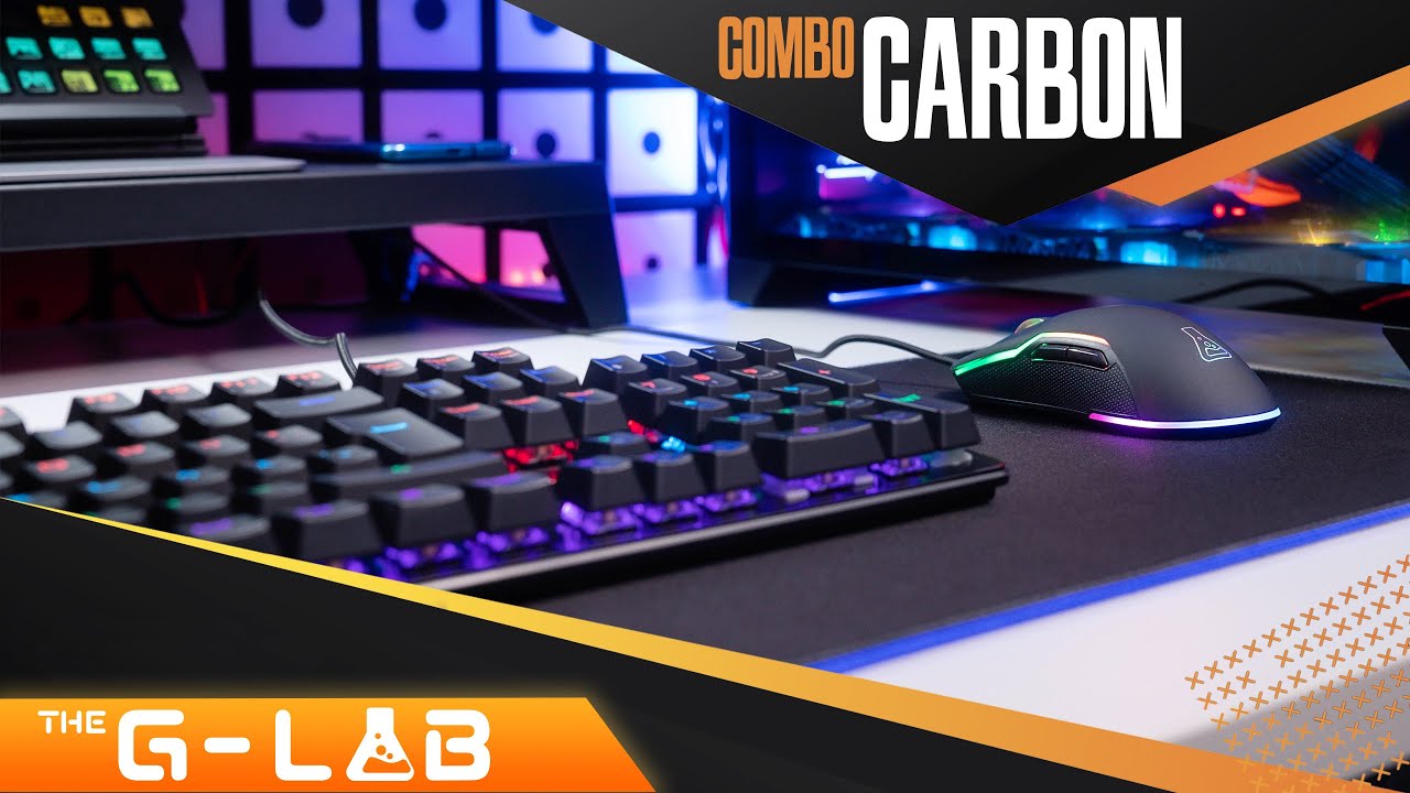 Combo CARBON - THE G-LAB - Pack Clavier et Souris Gamer RGB