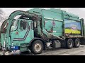 Homewood Disposal 1021 garbage truck on a rainy day