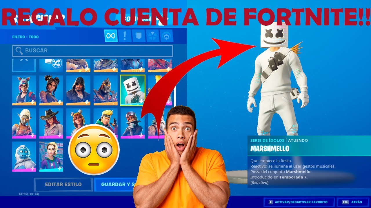 REGALO UNA CUENTA DE FORTNITE!!😱😱🎁 YouTube