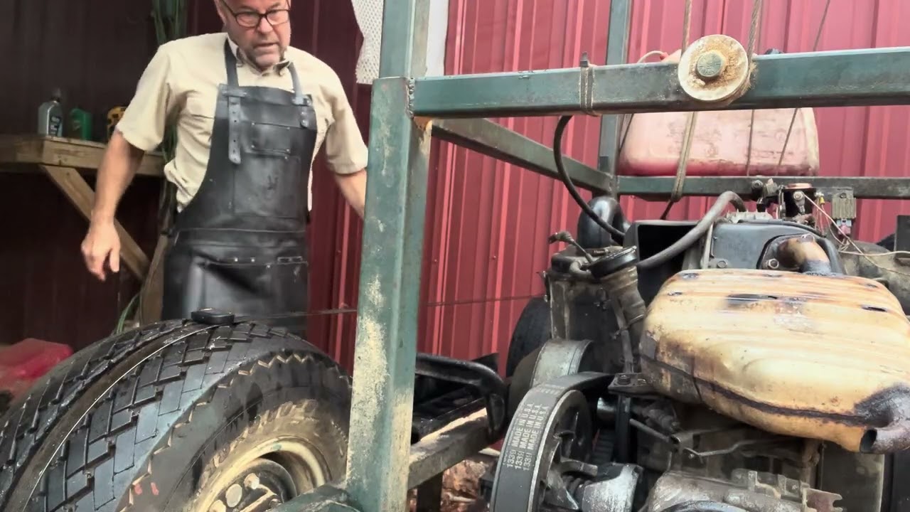 Changing the Oil on My Homemade Sawmill (Built From a Golf Cart)