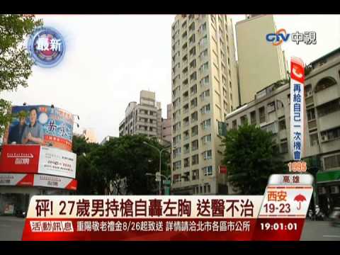 中視新聞》砰！27歲男抓狂 竟持槍自轟左胸亡