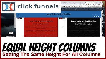 How To Equalize All Column Heights In A Row In ClickFunnels - TFC28