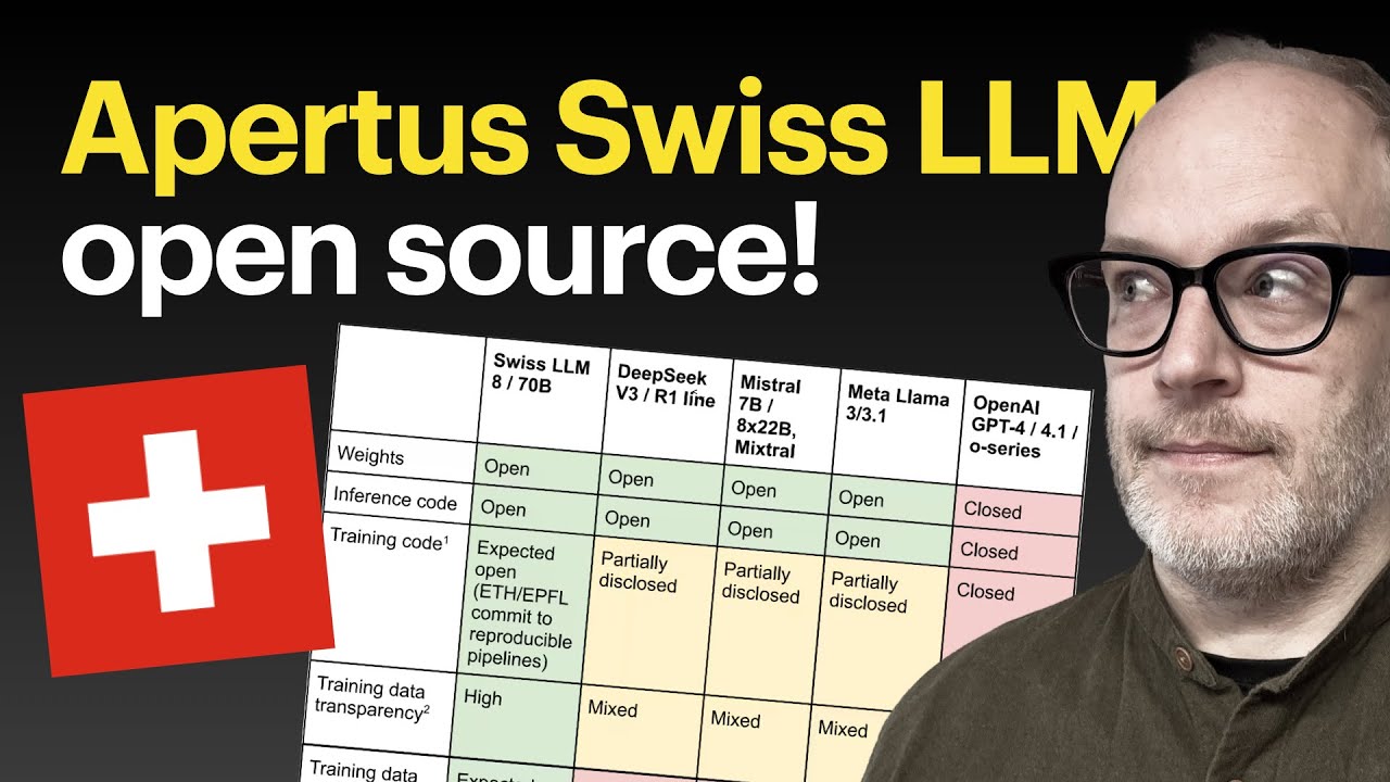 Swiss LLM Apertus - the open source LLM from Switzerland just released