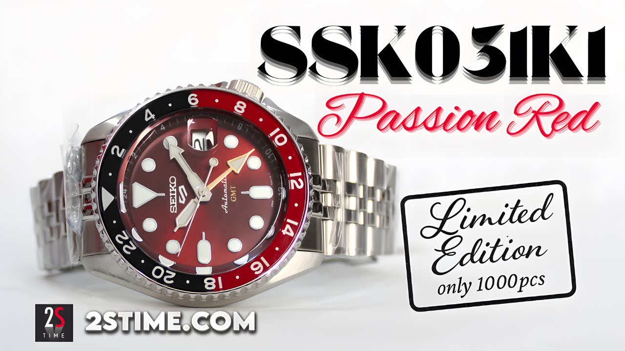 Seiko 5 Sports SSK031K1 GMT Passion Red Limited Edition - YouTube