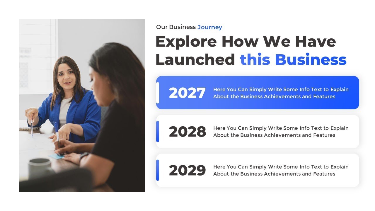 Animated PowerPoint Business Overview Slide