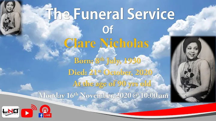 The Funeral Service of Clare Nicholas