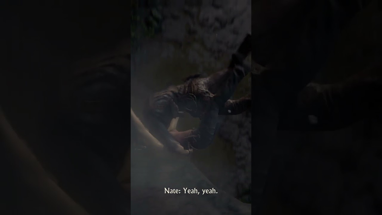 Nate Saves Elena from Rocks Falling onto Her - Uncharted 4 Thief's End