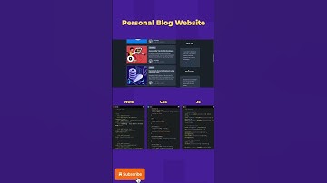 How can we design Personal Blogs website using HTML and JavaScript | #webdevelopment #trending