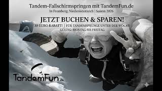 Fallschirm-Tandemsprung Fromberg Waldviertel Österreich bei Wien, Gmünd, Zwettl und Krems