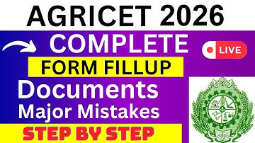 AGRICET 2026 Application Form - AGRICET Registration 2026| How To Fill AGRICET 2026 Application Form