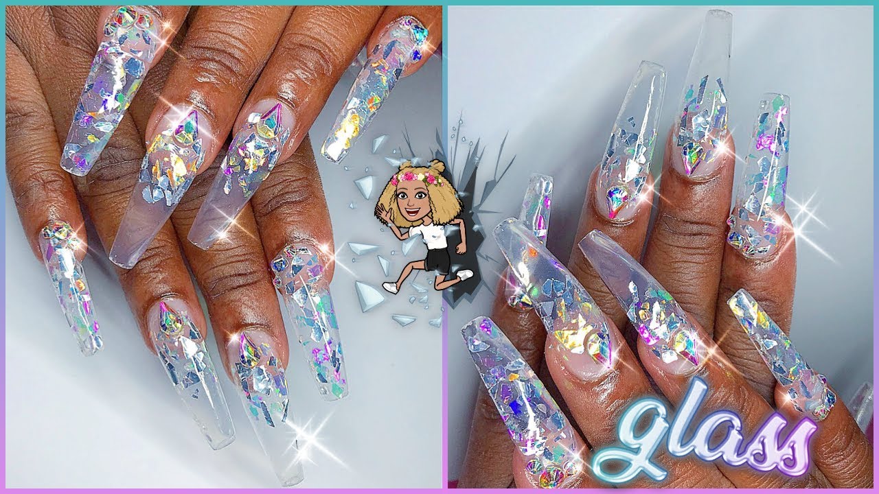 bearyprincess: Shattered Glass And Diamonds Inspired Nails
