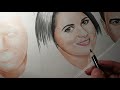 Как рисовать портрет цветными карандашами. | Портрет 80х60 11 человек.