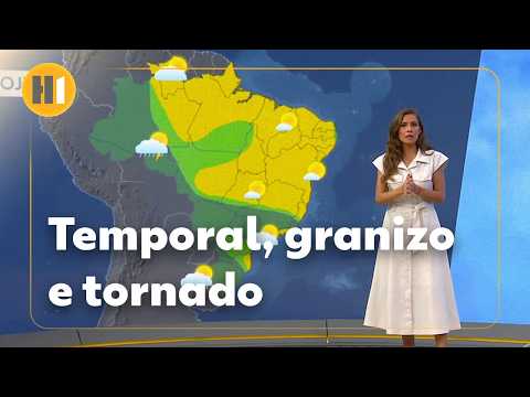 Previsão do tempo: temporais no Sul e seca extrema no Norte e Nordeste do Brasil