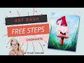 Free Step by Step Acrylic Painting Time-lapse: Gnomaste