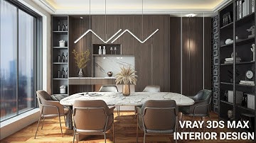 3DS MAX VRAY DINING AREA INTERIOR DESIGN TUTORIAL VIDEO LIGHTING RENDER SETTING...