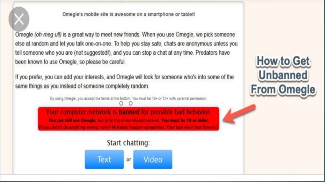 HOW TO GET UNBANNED FROM OMEGLE IN 2022 OMEGLE BANNED FIX ANDROID
