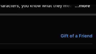 Gift of a friend pitched