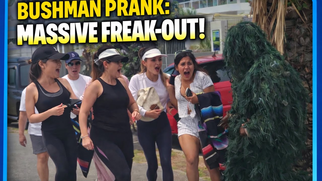 Bushman Prank HUMAN BUSH Shocks the Public 🌳😳