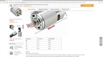 775 DC Motor from Banggood - Are the specifications correct?