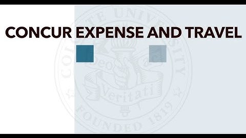 Travel and Expense - Concur Mobile App