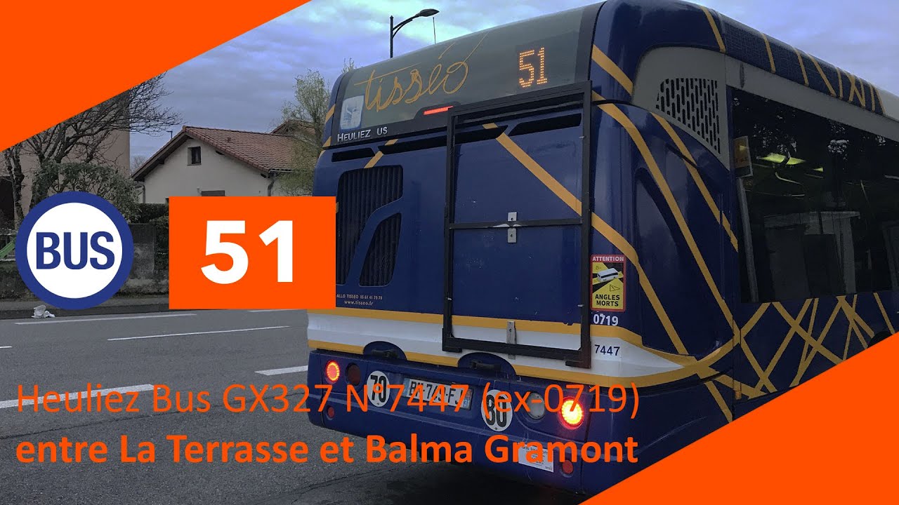 Bus - Ligne 51 Heuliez Bus GX327 N°7447 (ex-0719) entre La Terrasse et Balma Gramont