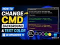 How to Change CMD Background &amp; Text Color in Windows 11 | CMD Customize Tutorial Hindi