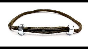 How to Make a Paracord Frienship Bracelet - Simple Sliding Hex Nut - DIY