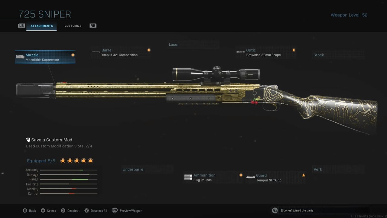 Using the 725 Sniper in Search and Destroy! (Modern Warfare)