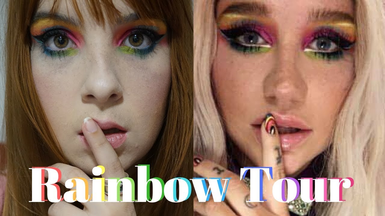 Rainbow Makeup Keshas Rainbow Tour Eye Look YouTube